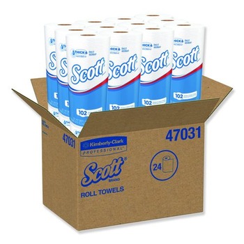 Scott 47031 Choose-A-Sheet 1-Ply 4.8 in. x 11 in. Mega Kitchen Roll Paper Towels - White (24/Carton)