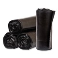 Low-Density Trash Bags | Pitt Plastics PCRL385820K 38 in. x 58 in. 1.7 mil 60 gal. Eco Strong Plus Can Liners - Black (100/Carton) image number 1
