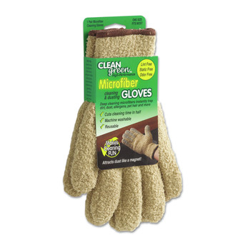 JANITORIAL | Master Caster 18040 CleanGreen 5 in. x 10 in. Microfiber Dusting Gloves (1-Pair)