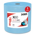 Perforated Roll & Hand Towels | WypAll 34965 12.2 in. x 13.4 in. General Clean Jumbo Roll X60 Cloths - Blue (1100/Roll) image number 1