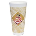 Cups | Dart 20X16G 20 oz. Cafe G Foam Hot/Cold Cups - Brown/Red/White (500/Carton) image number 0