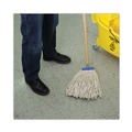 Mop Heads | Boardwalk BWK716CEA 16 oz. Cut-End Lie-Flat Cotton Wet Mop Head - White image number 6