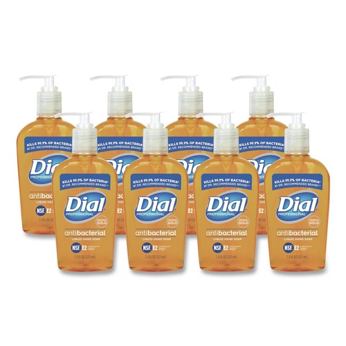 Hand Soaps | Dial Professional 84014 7.5 oz. Antibacterial Liquid Hand Soap - Gold (12/Carton) image number 0