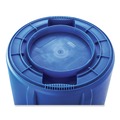 Indoor Waste Receptacles | Rubbermaid Commercial FG263273BLUE Brute 32 Gallon Polyethylene Recycling Container - Blue image number 1
