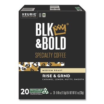 BLK & Bold 5000372407 Rise and GRND 0.41 oz. K-Cups (20/Box)