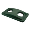 Waste Receptacle Lids | Rubbermaid Commercial FG269288GRN 20.38 in. x 11.38 in. x 2.75 in. Lid for Slim Jim Bottle Recycling Container - Green image number 2
