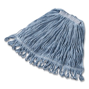 MOP HEADS | Rubbermaid Commercial FGD21206BL00 Super Stitch Blend Medium Cotton/Synthetic Mop Head - Blue (6/Carton)