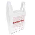 T-Sacks & Thank You Bags | Inteplast Group THW1VAL 11-1/2 in. x 21 in. Polyethylene Thank You Handled T-Shirt Bags - White (900/Carton) image number 1