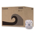 Toilet Tissues | Boardwalk B6145 2-Ply Standard Septic Safe 4 in. x 3 in. Toilet Tissue - White (96/Carton) image number 0