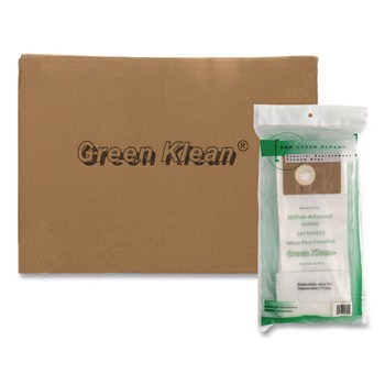 Green Klean GK-VU500 Fits Advance VU500 Replacement Vacuum Bags (10/Carton)