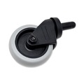 Casters | Rubbermaid Commercial FG7570L20000 3 in. Soft Rubber Wheel Grip Ring Stem Replacement Bayonet-Stem Swivel Casters - Black image number 4