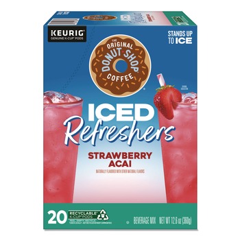  | The Original Donut Shop 5000379382 ICED Refreshers K-Cup Pods - Strawberry Acai (20/Box)