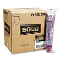 Perforated Roll & Hand Towels | SOLO 370SI-0041 10 oz. Paper Hot Drink Cups in Bistro Design - Maroon (1000/Carton) image number 2