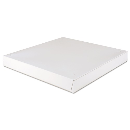Pizza Boxes | SCT SCH 1450 16 in. x 16 in. x 1.88 in. Paper Lock-Corner Pizza Boxes - White (100/Carton) image number 0