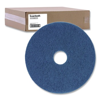Boardwalk BWK4014BLU 14 in. Diameter Scrubbing Floor Pads - Blue (5/Carton)