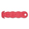 Perforated Roll & Hand Towels | San Jamar KK403 Klever Kutter 1 in. Blade 4 in. Plastic Handle 3 Razor Blades Safety Cutter - Red (3/Pack) image number 0