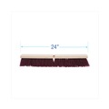 Brooms | Boardwalk BWK20324 3.25 in. Maroon Stiff Polypropylene Bristles 24 in. Brush Floor Brush Head image number 1