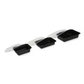 Food Containers & Lids | GEN FCPP-BC-12RECT 5.78 in. x 4.52 in. x 2.24 in. 12 oz. Plastic Microwavable Food Container with Lid - Rectangular Black/Clear (150/Carton) image number 2