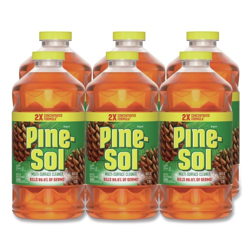 Disinfecting & Cleaning Solutions | Pine-Sol 60160CT 80 oz. Concentrated Multi-Surface Disinfectant Cleaner - Pine Scent (6/Carton) image number 0
