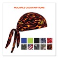 Head & Face Protection | Ergodyne 12485 Chill-Its 6615 One Size Fits Most High-Performance Bandana Doo Rag with Terry Cloth Sweatband - Flames image number 4
