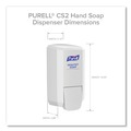 Hand Sanitizer Dispensers | PURELL 4121-06 1000 ml 5.14 in. x 3.83 in. x 10 in. CS2 Hand Sanitizer Dispenser - White (6/Carton) image number 2
