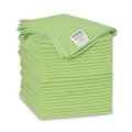 Cleaning Cloths & Wipes | Boardwalk 2164037 16 in. x 16 in. Microfiber Cleaning Cloths - Green (24/Pack) image number 2