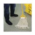 Mop Heads | Boardwalk BWK524C 24 oz. Pro Loop Web/Tailband Premium Saddleback Cotton Mop Head - White (12/Carton) image number 8
