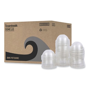 Boardwalk BWKPETDOME PET Cold Cup 16 - 24 oz. Plastic Cup Dome Lids - Clear (1000/Carton)