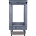 Carts | Boardwalk UC4018BWK23 17.25 in. x 40 in. x 33.5 in. 2-Shelf Plastic Utility Cart - Gray image number 5