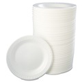 Plates | Dart 10PWQR 10.25 in. Quiet Classic Laminated Foam Dinnerware Plate - White - (500/Carton) image number 1