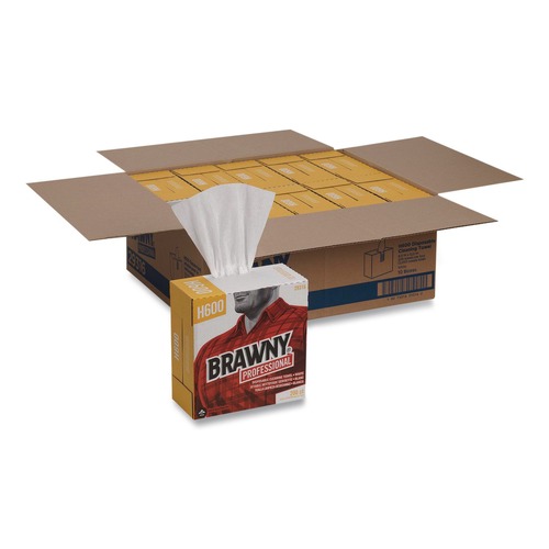 Perforated Roll & Hand Towels | Georgia-Pacific 29316 9.1 x 12.5 Lightweight Disposable Shop Towels - White (2000/Carton) image number 0
