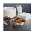Food Containers & Lids | Boardwalk BWKROUND7 7 in. x 1.46 in. 24 oz. Round Aluminum To-Go Containers - Silver (500/Carton) image number 7