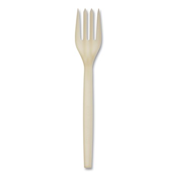 WNA EPS002 7 in. EcoSense Renewable Plant Starch Cutlery Fork (50/Pack)