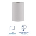 Perforated Roll & Hand Towels | Boardwalk BWK6250 8 in. x 350 ft. 1-Ply Hardwound Nonperforated Paper Towels - White (12/Carton) image number 1