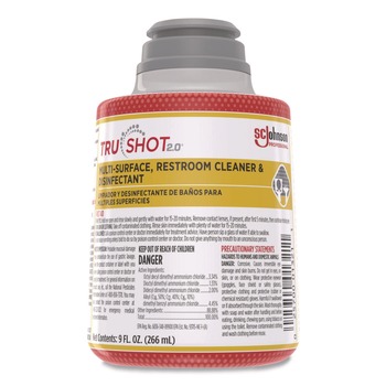 DISINFECTING AND CLEANING SOLUTIONS | SC Johnson 379850 TruShot 2.0 Disinfectant Multisurface Cleaner Fresh Scent 9 oz Cartridge (4/Carton)