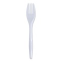 Disposable Forks | Boardwalk BWKFORKIW Mediumweight Wrapped Polypropylene Fork Cutlery - White (1000/Carton) image number 1