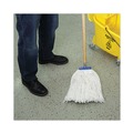 Mop Heads | Boardwalk BWK716REA 16 oz. Rayon Cut-End Lie-Flat Wet Mop Head - White image number 6