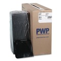 Food Containers & Lids | Pactiv Corp. 75SBASE 7.5 x 7.5 x 0.56 Recycled Plastic Brownie Container - Black (195/Carton) image number 5