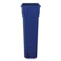 Indoor Waste Receptacles | Boardwalk TCN2030BLR 23 Gallon Polypropylene Slim Recycling Container - Blue image number 1