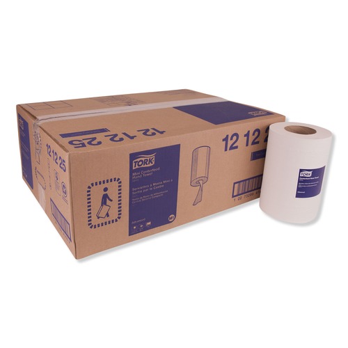 Perforated Roll & Hand Towels | Tork 121225 2-Ply 8.3 in. x 11.8 in. Advanced Soft Mini Centerfeed Hand Towel (12/Carton) image number 0