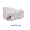 Mop Heads | Boardwalk BWK224RCT 24 oz. Rayon Premium Cut-End Wet Mop Heads - White (12/Carton) image number 5