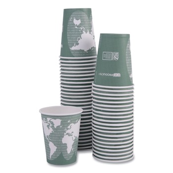 Eco-Products EP-BHC12-WA 12 oz. World Art Renewable Compostable Hot Cups (20/Carton)