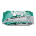 Cleaning Cloths & Wipes | Carlisle 37701 WipesPlus 7 in. x 8 in. 1-Ply Disinfecting Surface Wipes - Lemon/White (12/Carton) image number 0