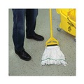 Mop Heads | Boardwalk BWKSP200M14DZ 14 oz. Medium Loop End Rayon Mop Head - White (1-Dozen) image number 2