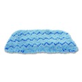 Mop Heads | Rubbermaid Commercial HYGEN FGQ89100BL00 8 in. x 8 in. HYGEN Flexi Frame Microfiber Damp Mop Covers - Blue image number 2