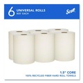 Perforated Roll & Hand Towels | Scott 56758 Essential 8 in. x 800 ft. 1.5 in. Core 1-Ply 100% Recycled Fiber Hard Roll Towel - Brown (6/Carton) image number 3