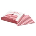 Paper Wraps | Bagcraft P057700 12 x 12 Grease-Resistant Paper Wraps and Liners - Red Check (5000/Carton) image number 0