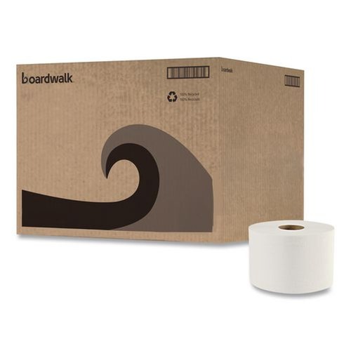 Perforated Roll & Hand Towels | Boardwalk BWK45XTRA 2-Ply OptiCore Green Xtra Septic Safe Controlled Bath Tissue - White (36/Carton) image number 0