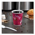 Cups | SOLO 370SI-0041 10 oz. Bistro Design Paper Hot Drink Cups - Maroon (50/Pack) image number 5