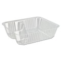 Food Trays & Liners | Dart C56NT2 5 in. x 6 in. x 1.5 in. 2-Compartments ClearPac Small Nacho Plastic Tray - Clear (500/Carton) image number 0
